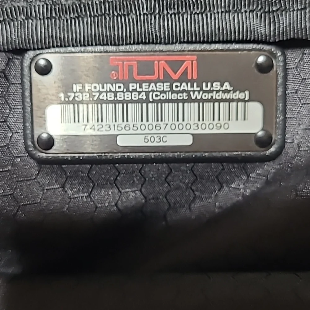 TUMI Alpha Flap Body Bag Black In Canvas Material